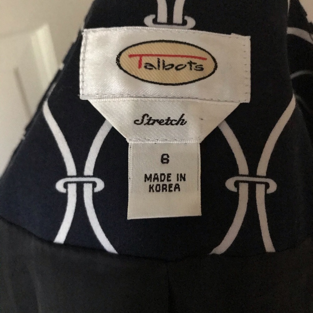 Talbots Navy/White Spring Coat - Picture 6 of 7